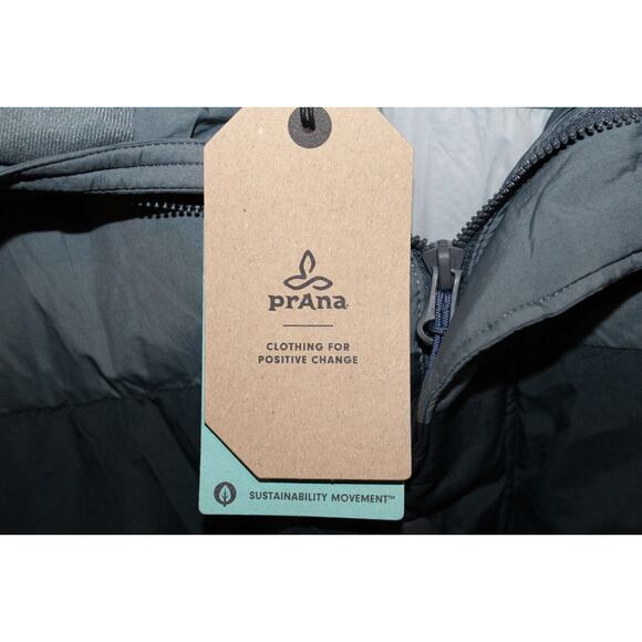 Prana Timber Trail Down Jacket Men's‎ Sz XXL Blue Puffer Hooded Zip $270 NWT - Picture 6 of 8